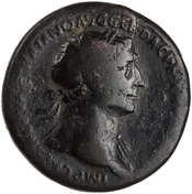 obverse of Trajan RIC II 569_SESTERTIUS