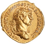 obverse of Trajan RIC II 347_AUREUS