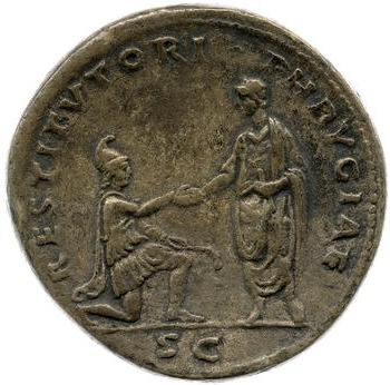 reverse of Hadrian RIC II 1889-1893