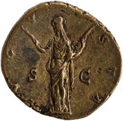 reverse of Antoninus Pius RIC III 1174_DUPONDIUS