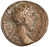 obverse of Marcus Aurelius RIC III 1100