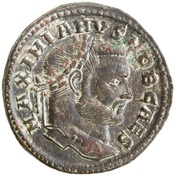obverse of Maximian RIC VI 110B
