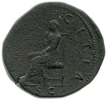 reverse of Hadrian RIC II 2531